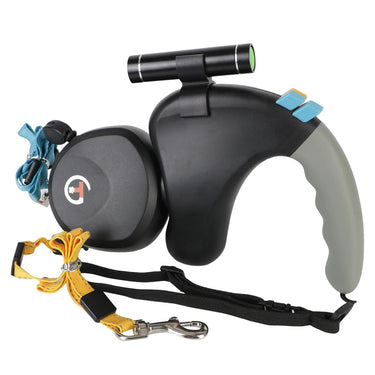 Dual Dog Leash with Flashlight
